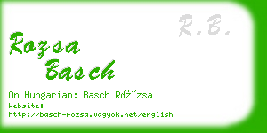 rozsa basch business card